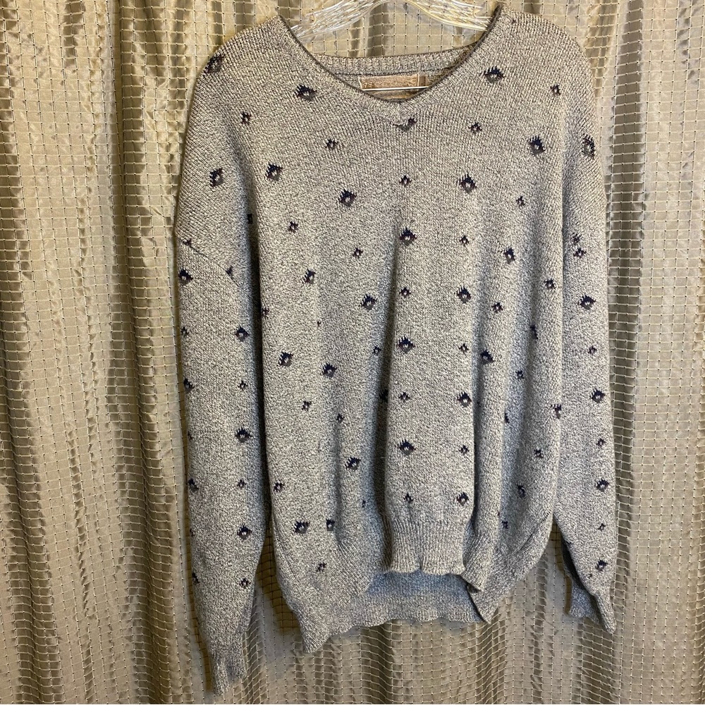 VTG Shenandoah Gray Heavy Knit Sweater Large